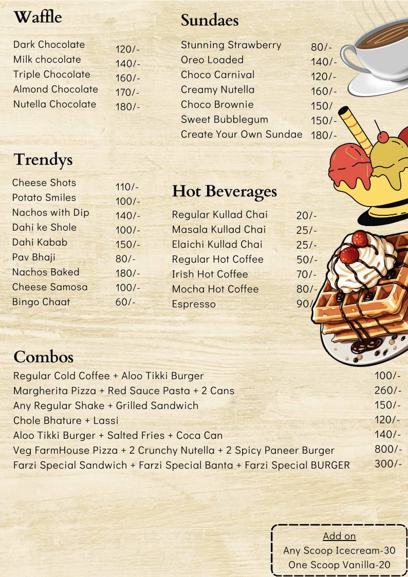 FA₹ZI cafe menu