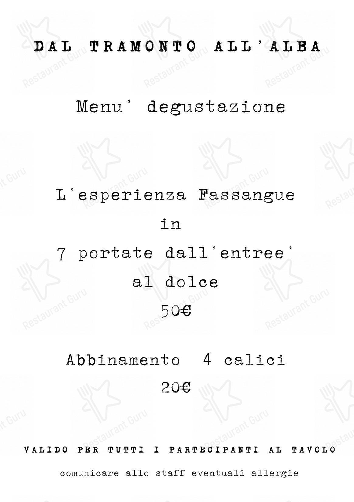 Menu di FASSANGUE_ La Bottega - Menu