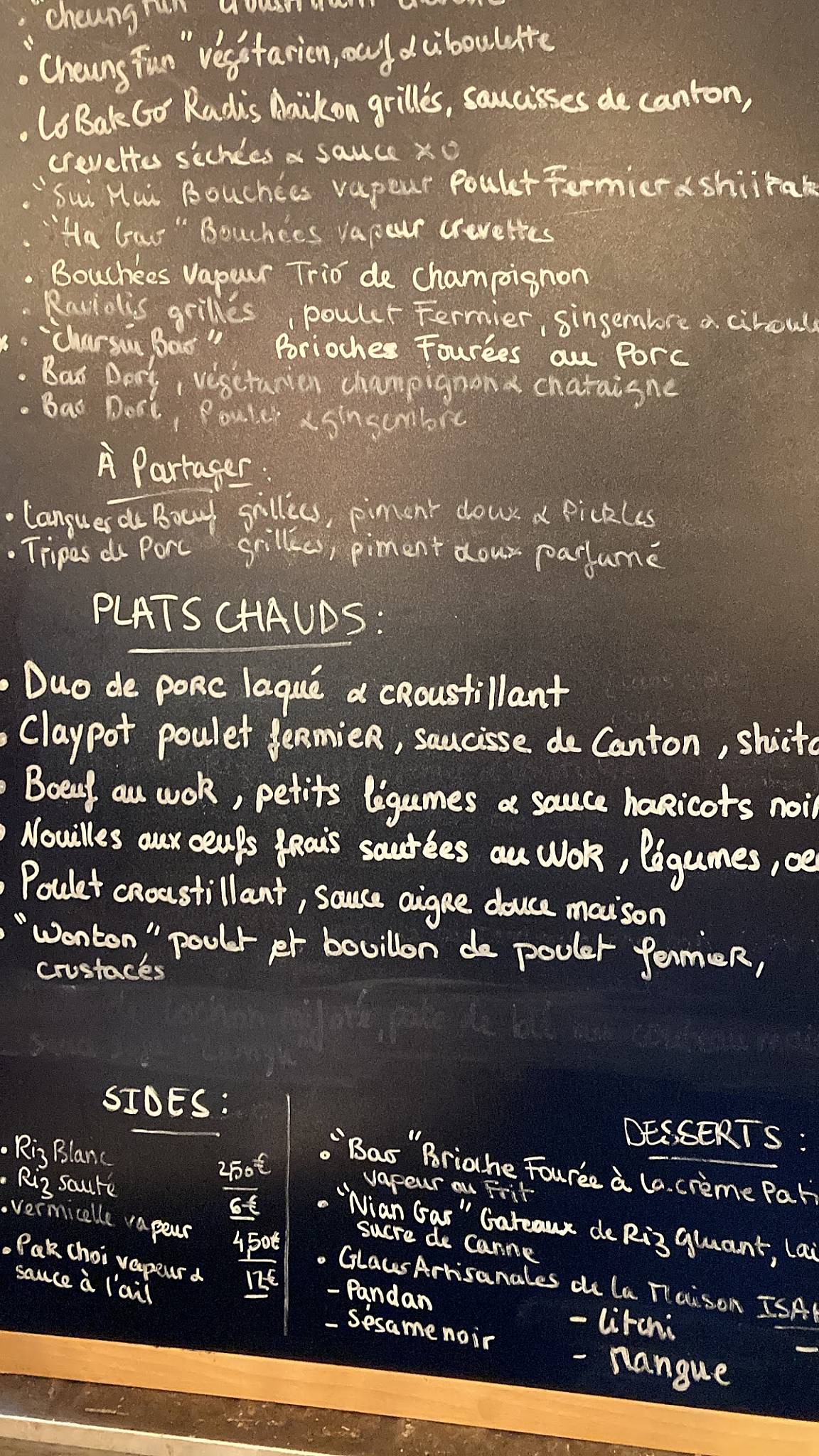 Menu de FEEL LING