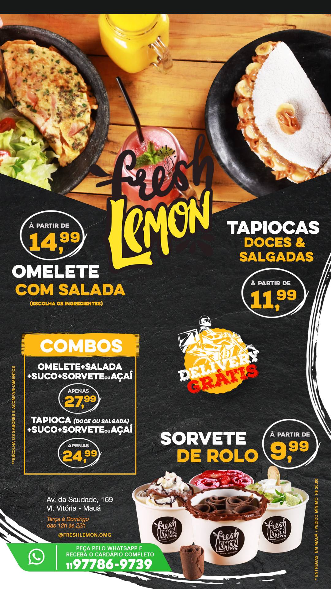 FRESH LEMON Poke, Saladas, Sucos, Açai e Sorvete cardápio