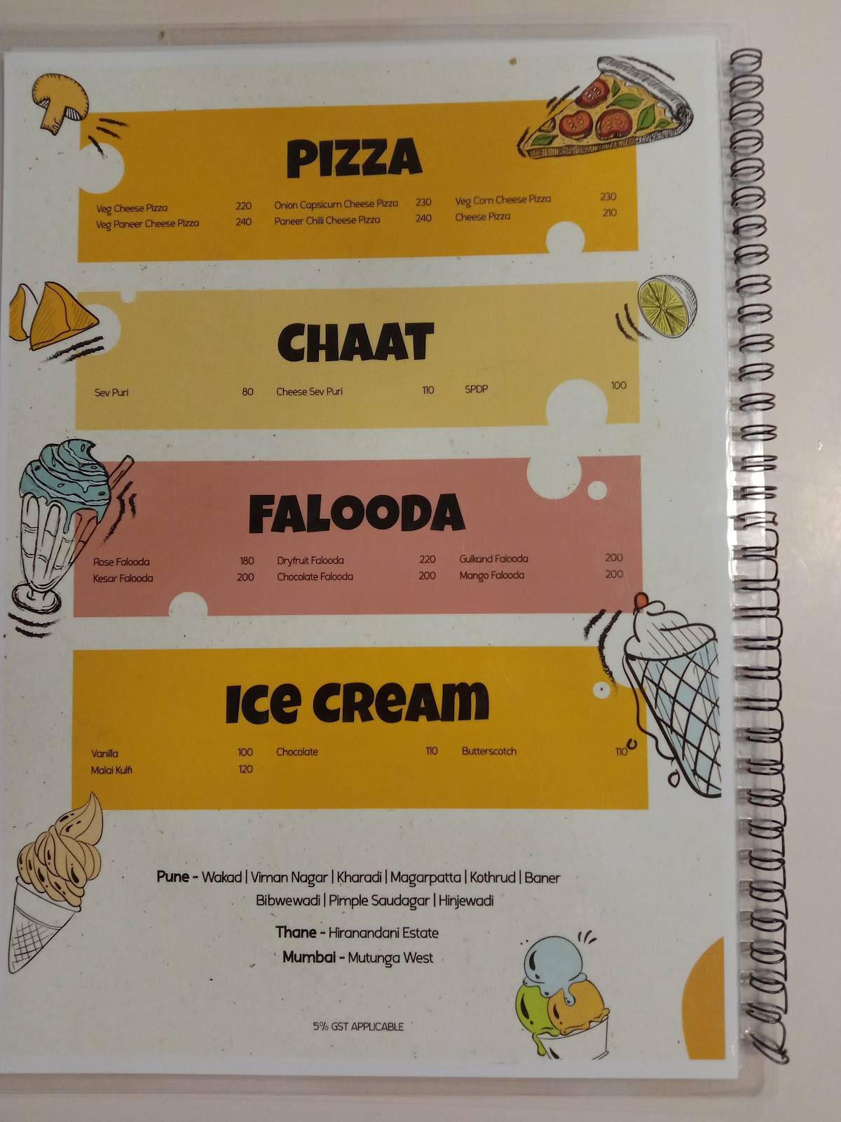 Falahaar menu
