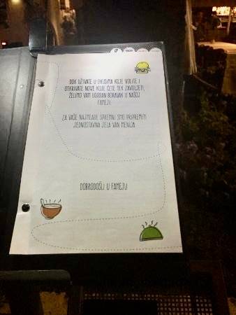 Menu di Fameja 