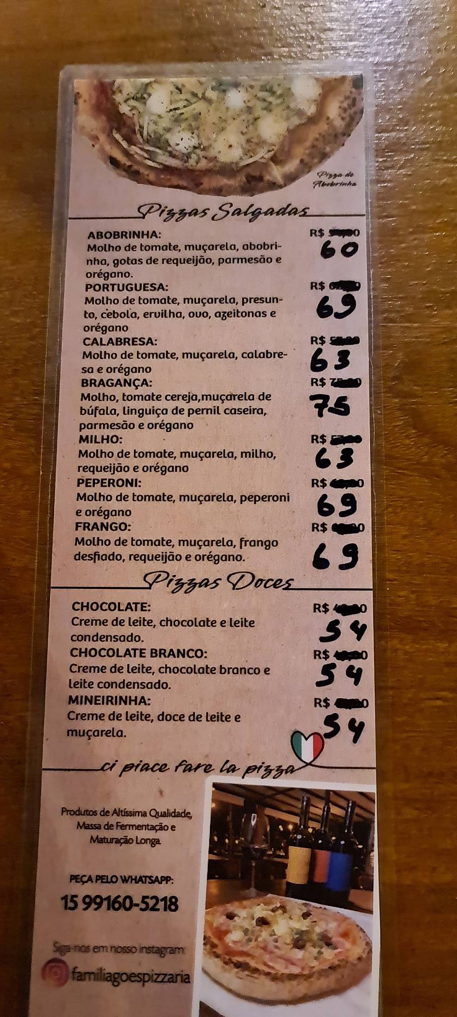 Familia Goes cardápio