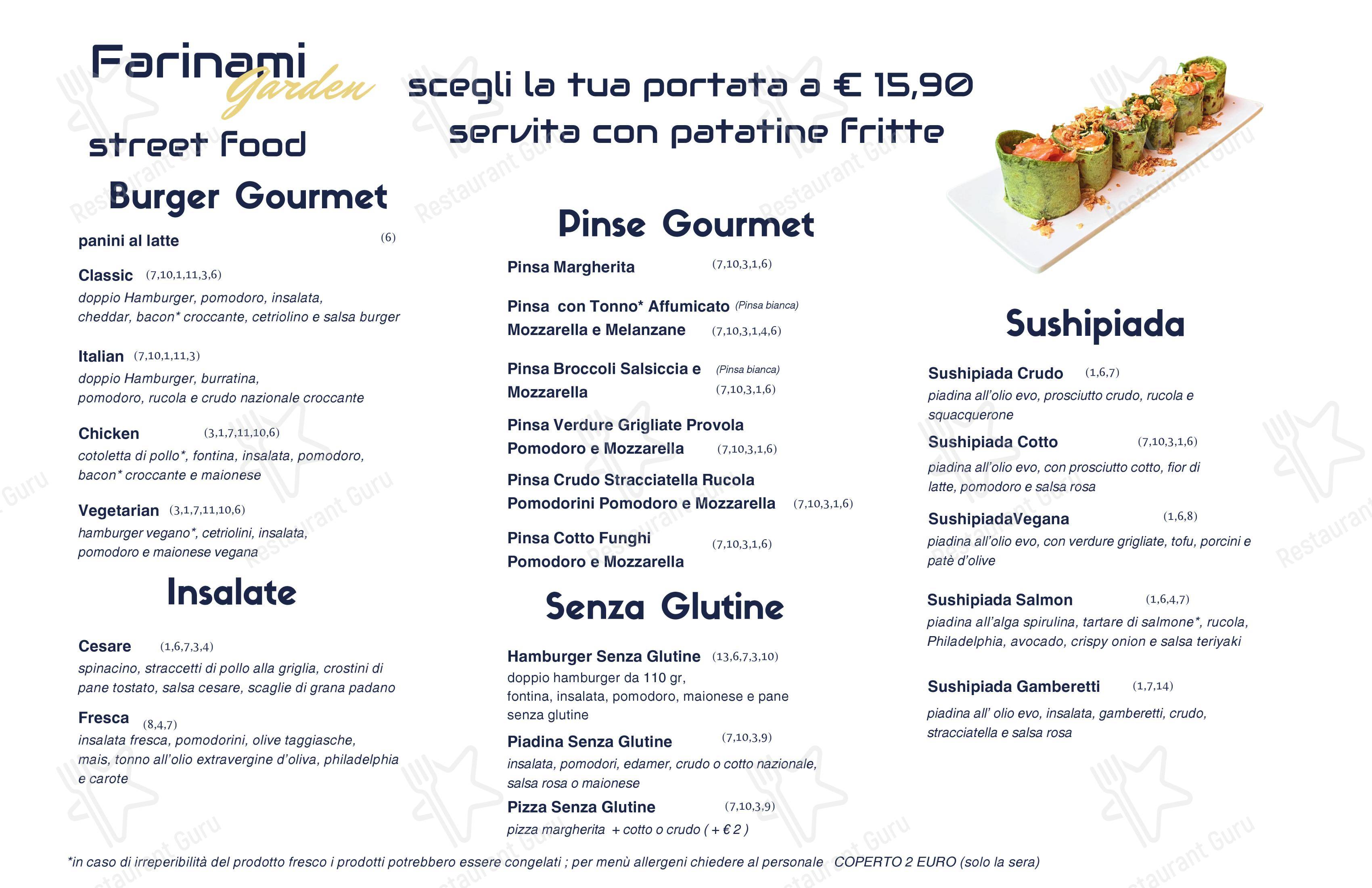 Farinami Garde in Sesto San Giovanni - Menu