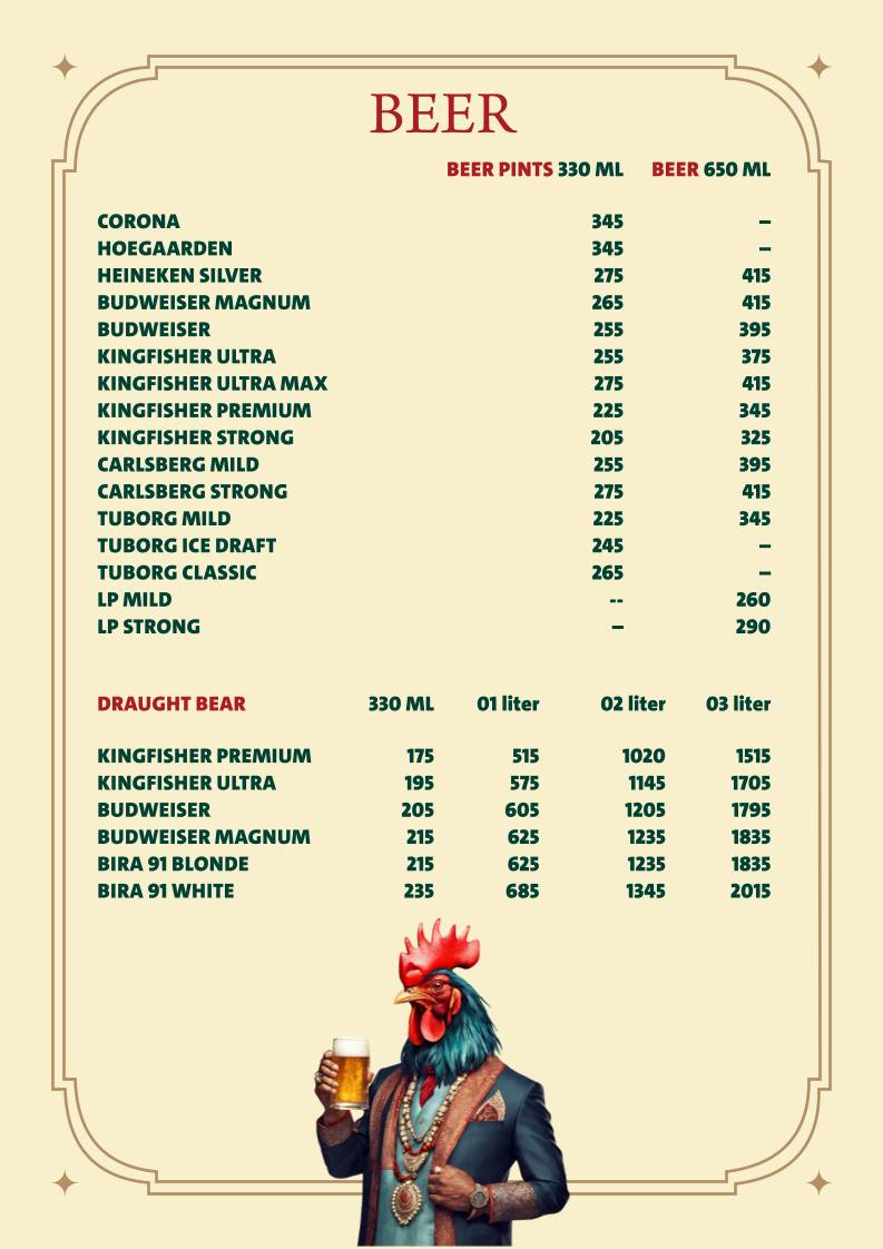 Farmhouse Sea n Sand menu