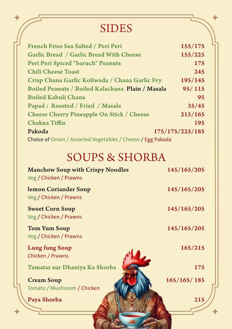 Farmhouse Sea n Sand menu