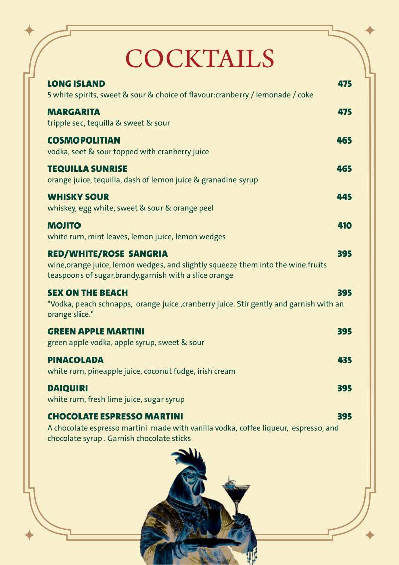 Farmhouse Sea n Sand menu