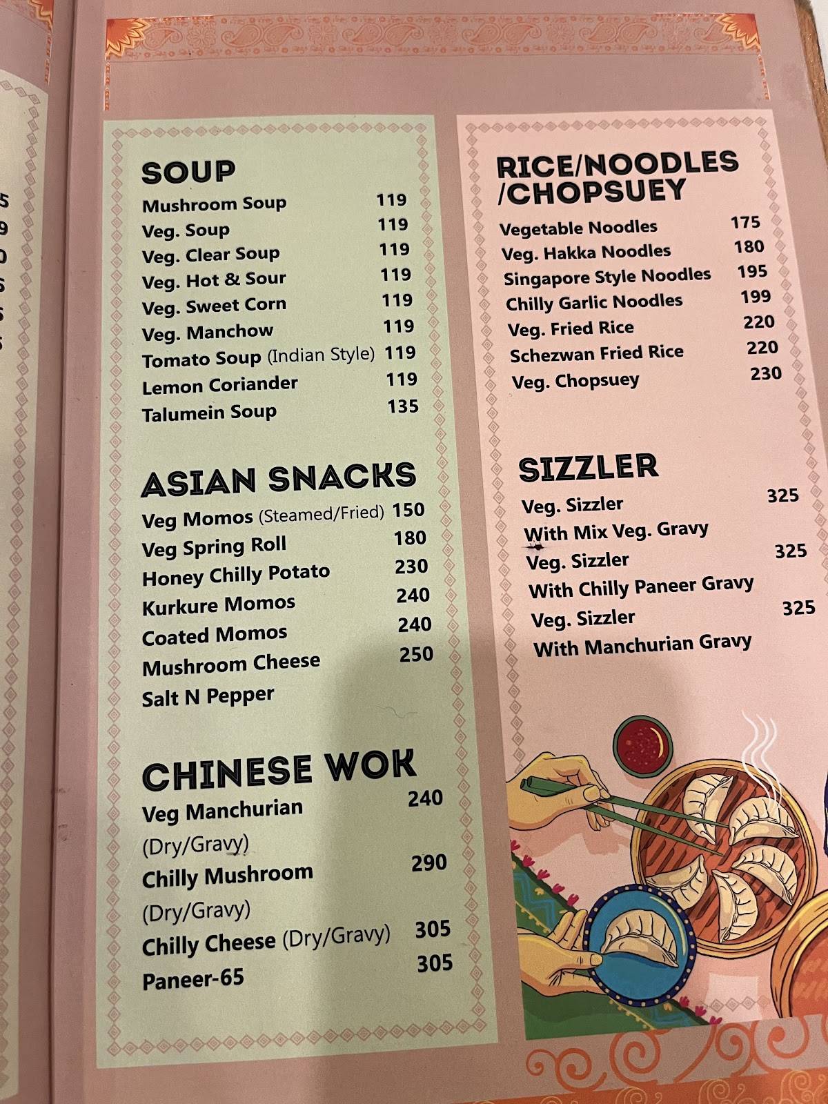 Amrik Sukhdev menu