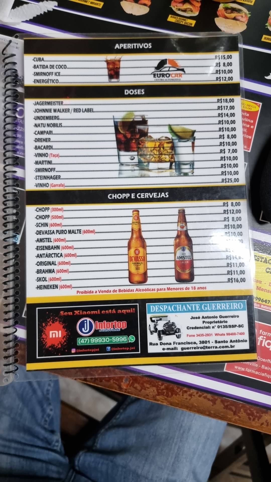 Sereia Lanches cardápio