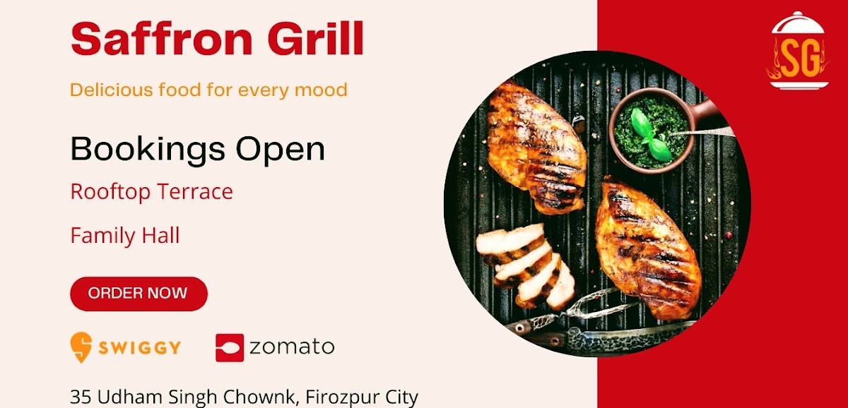 Menu at Saffron Grill, Ferozepur