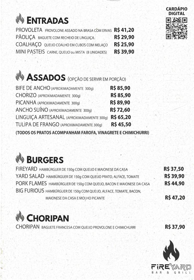 On Burger Mooca Bar - Hamburgueria na Parrilla cardápio