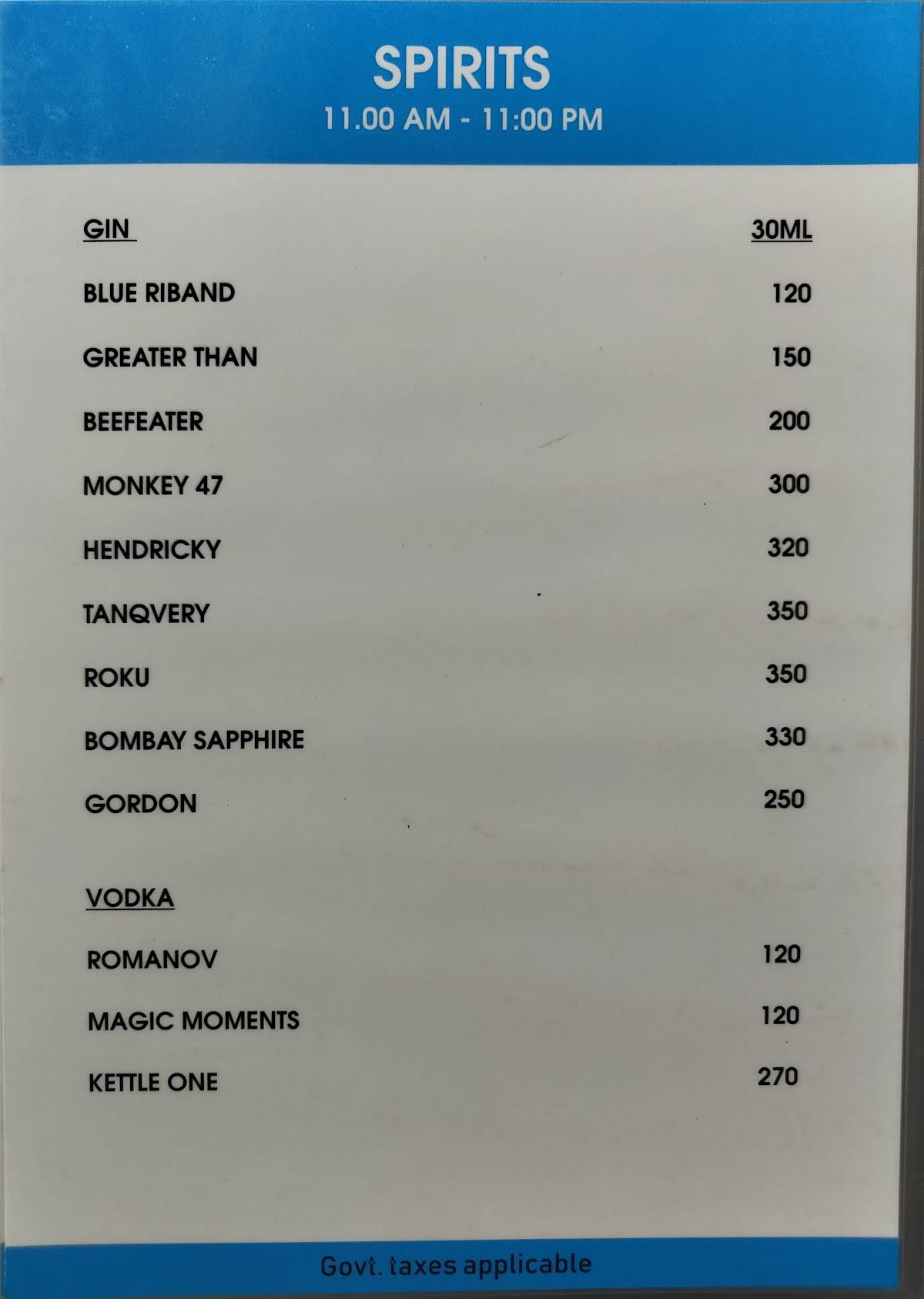 Flying Dolphin Beachside Cafe menu