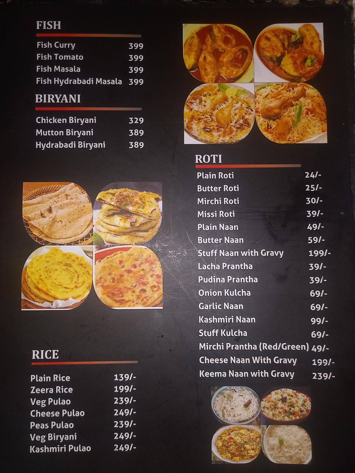 Food Planet Restaurant menu