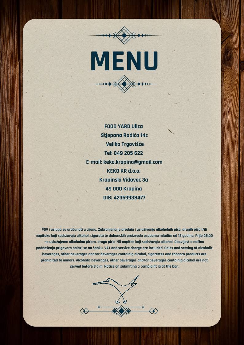 Menu di Food Yard 