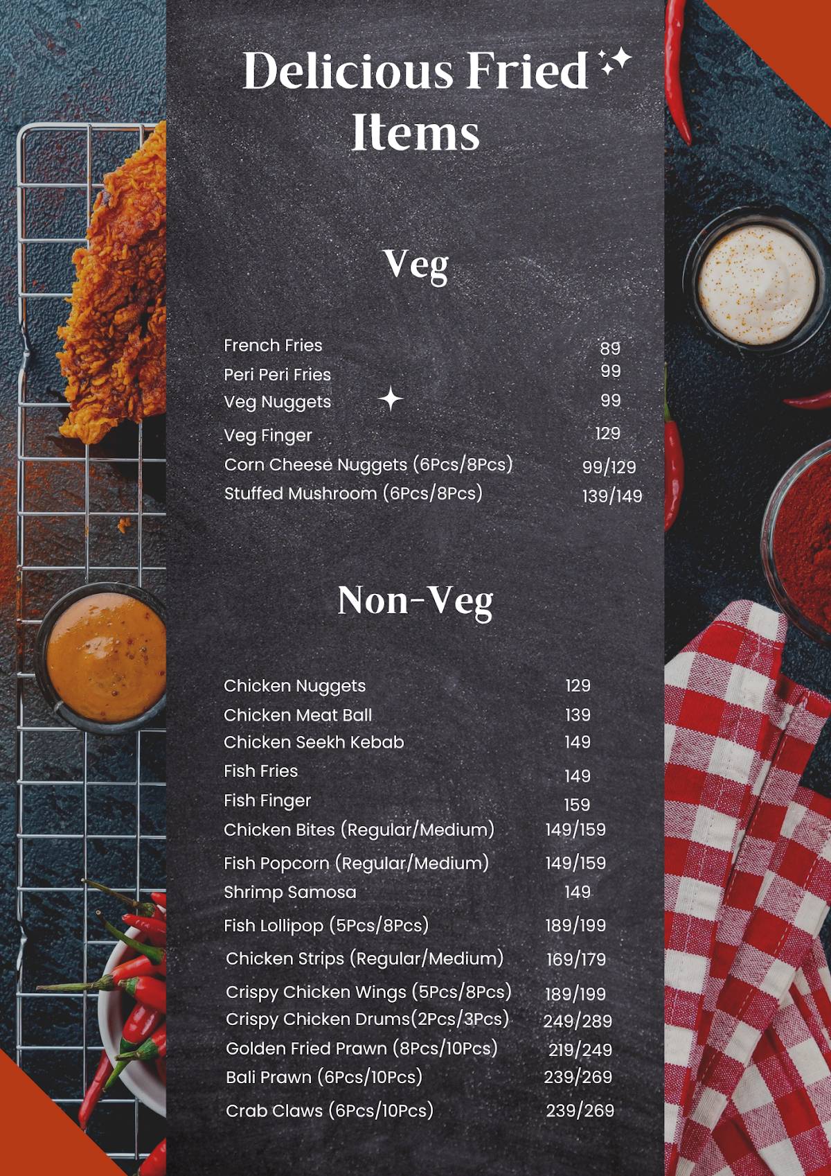 Foodcostas menu