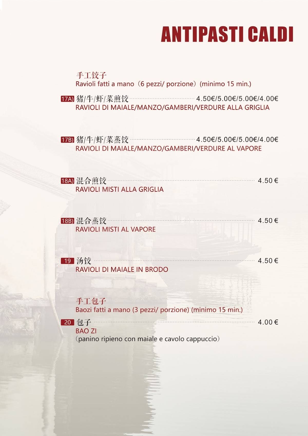 Menu di BING STREET FOOD TAKE AWAY BAR 