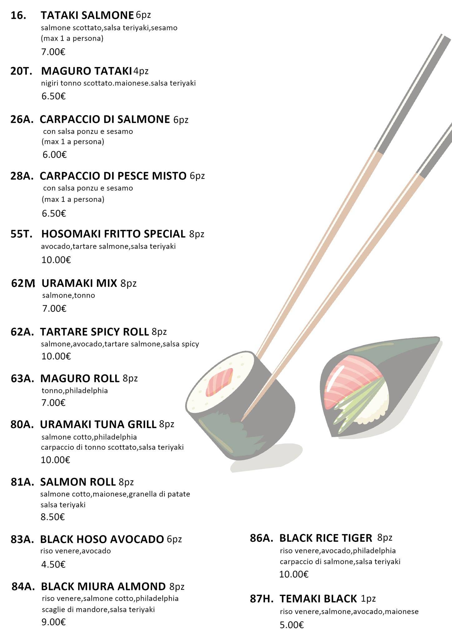 Menu di Gold Sushi - Japanese & Asian Fusion Restaurant 