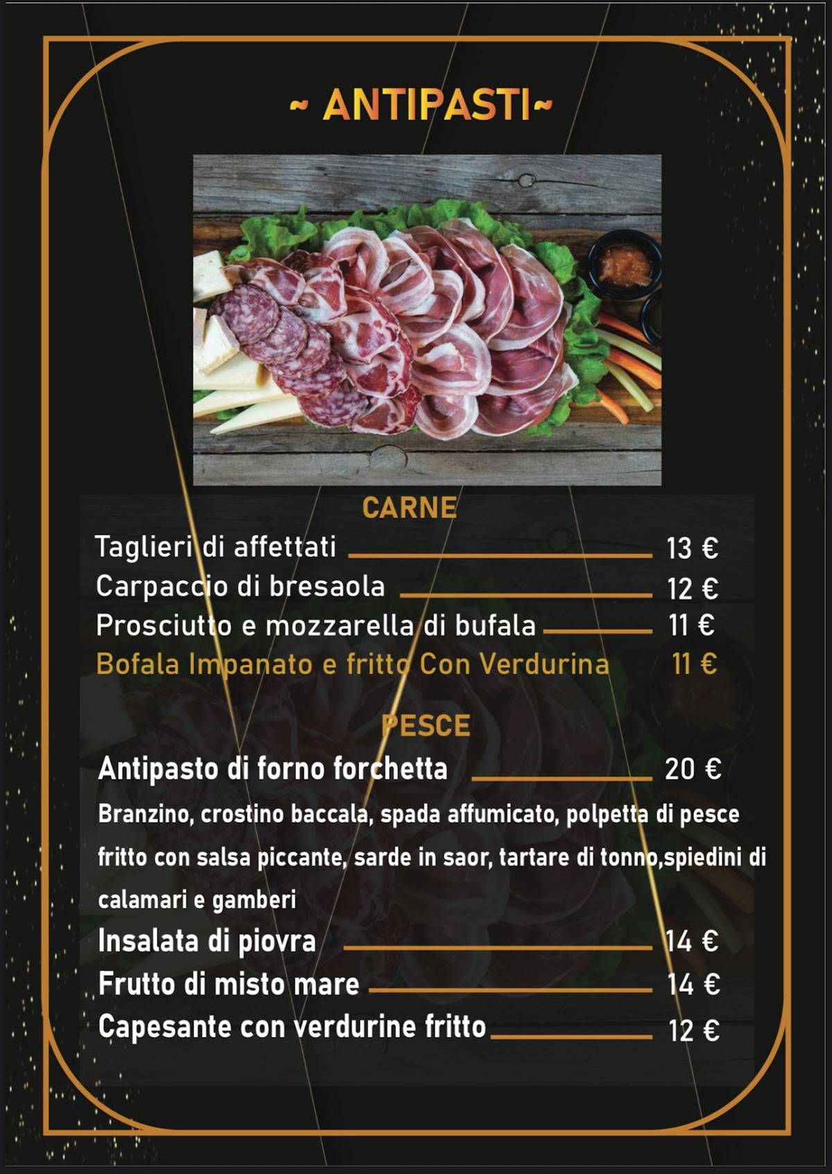 Menu di Forno Forchetta Bar Ristorante Pizzeria 