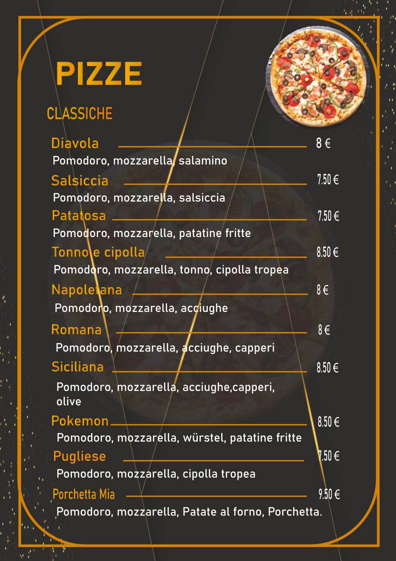 Menu di Forno Forchetta Bar Ristorante Pizzeria 