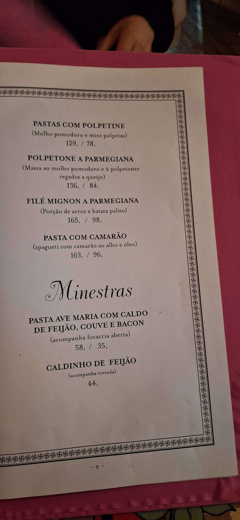 Vó Bertila Pizza & Pasta cardápio