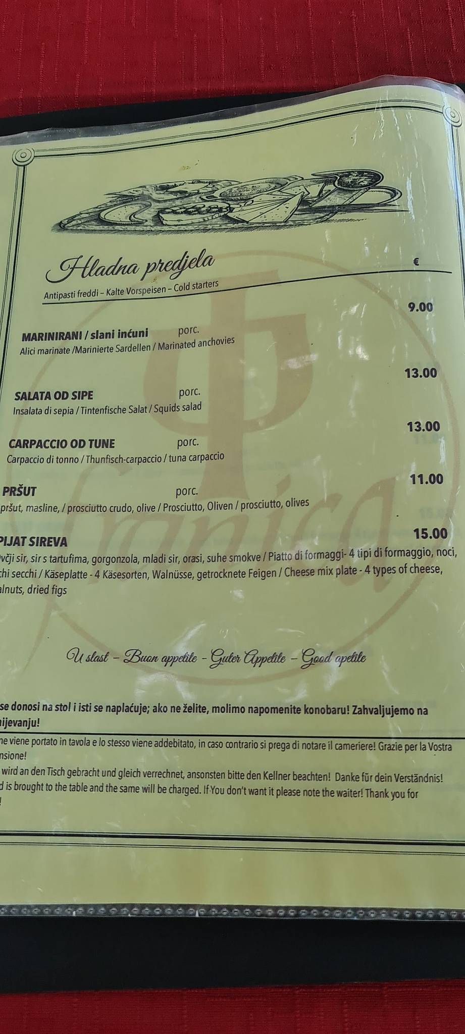 Menu di Franica 
