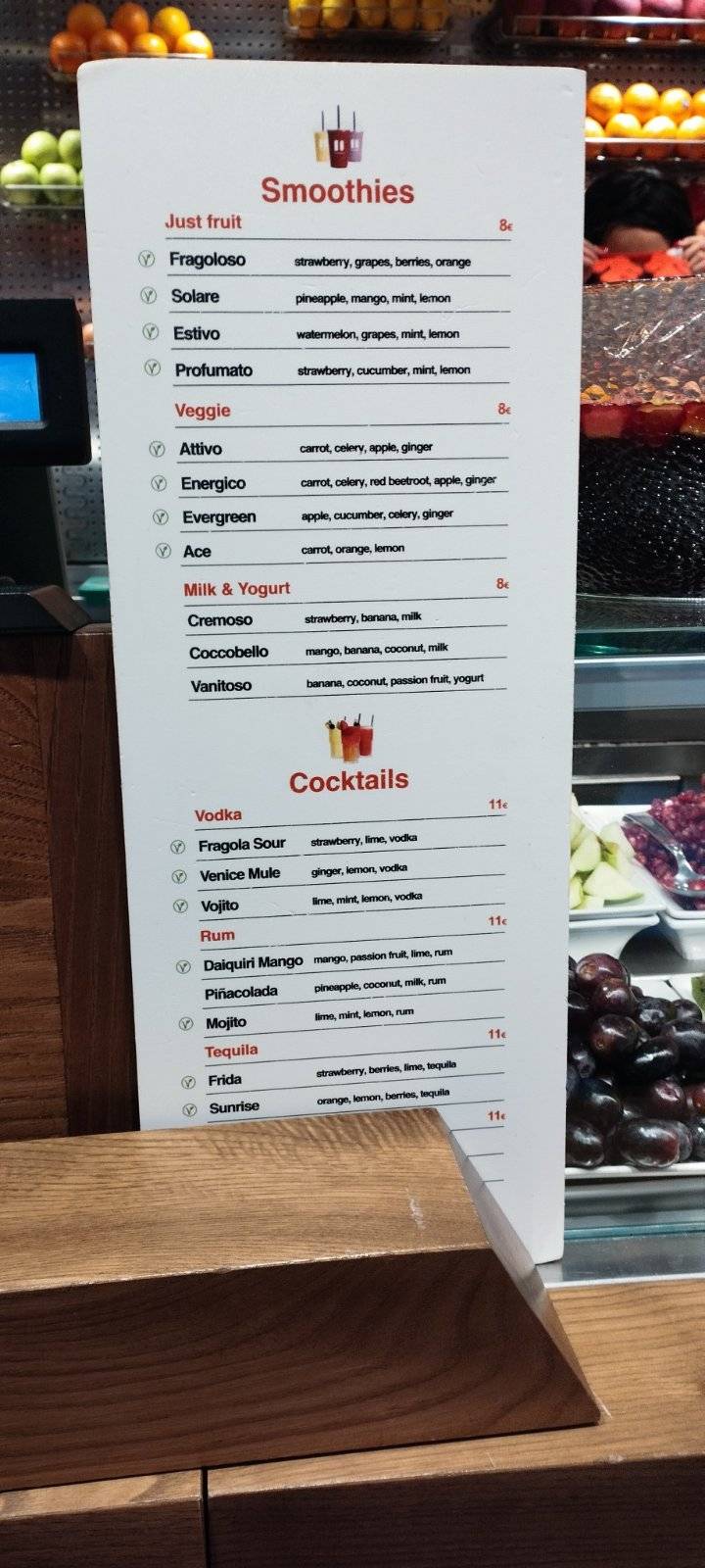 Menu di Frulalà 