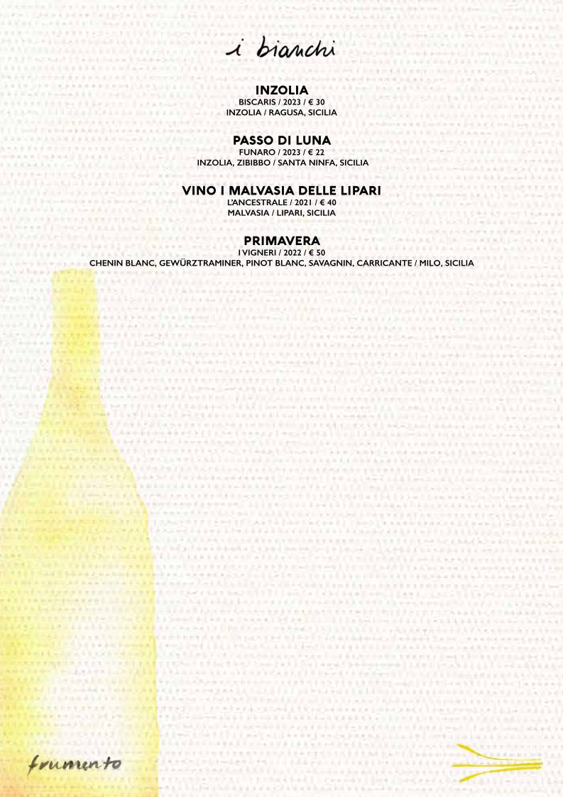 Menu di Frumento Pizzeria Acireale 