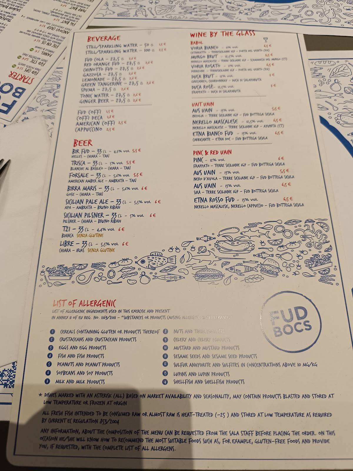 Menu di Fud Bocs 