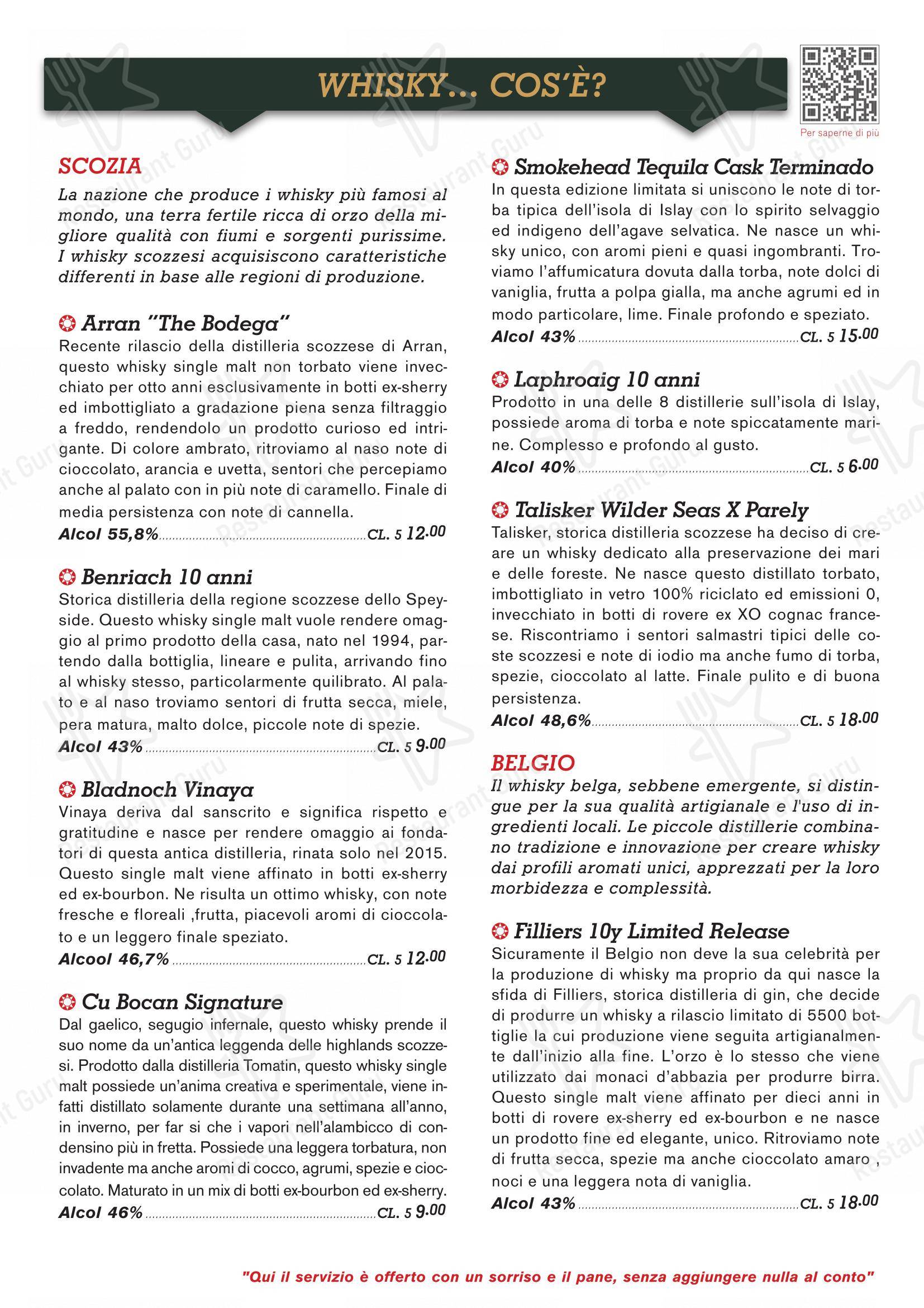 Menu per Ristorante Full Stop in Morazzone