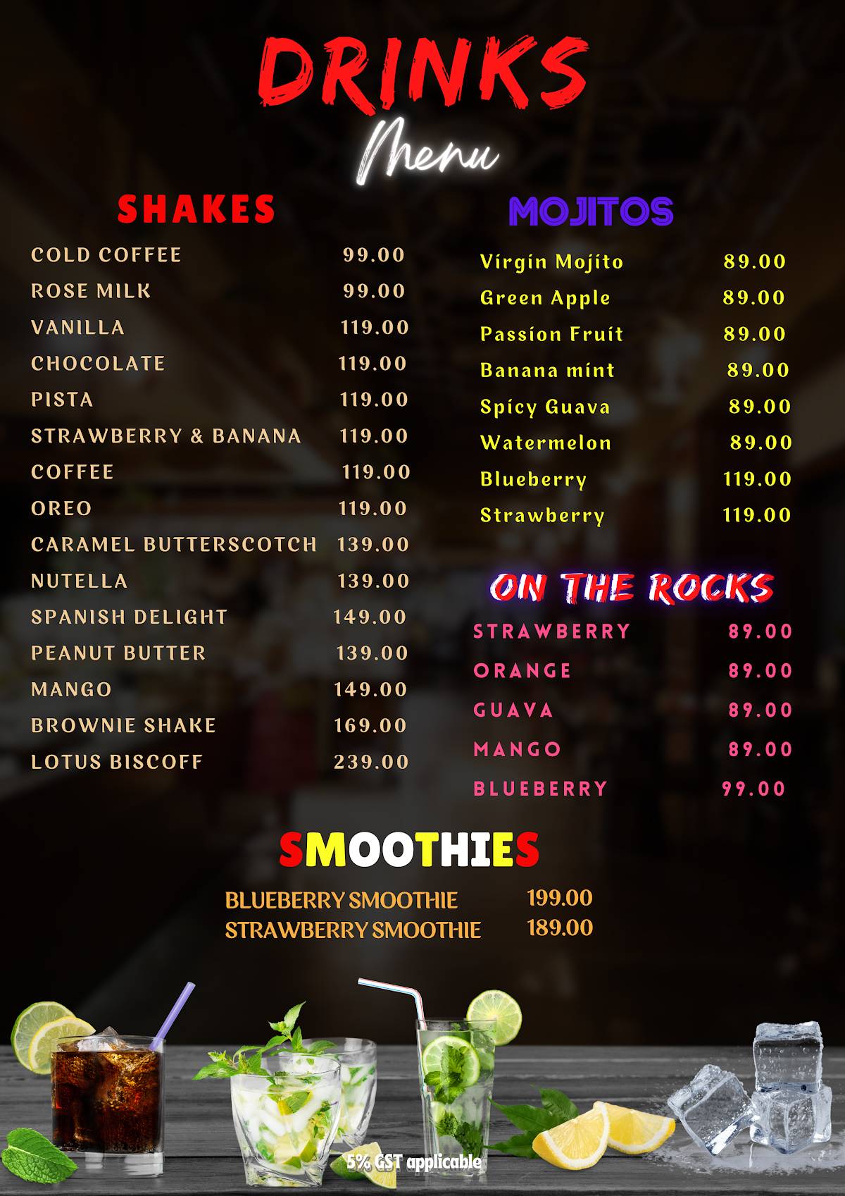 Fusion Feast by cups and cones menu