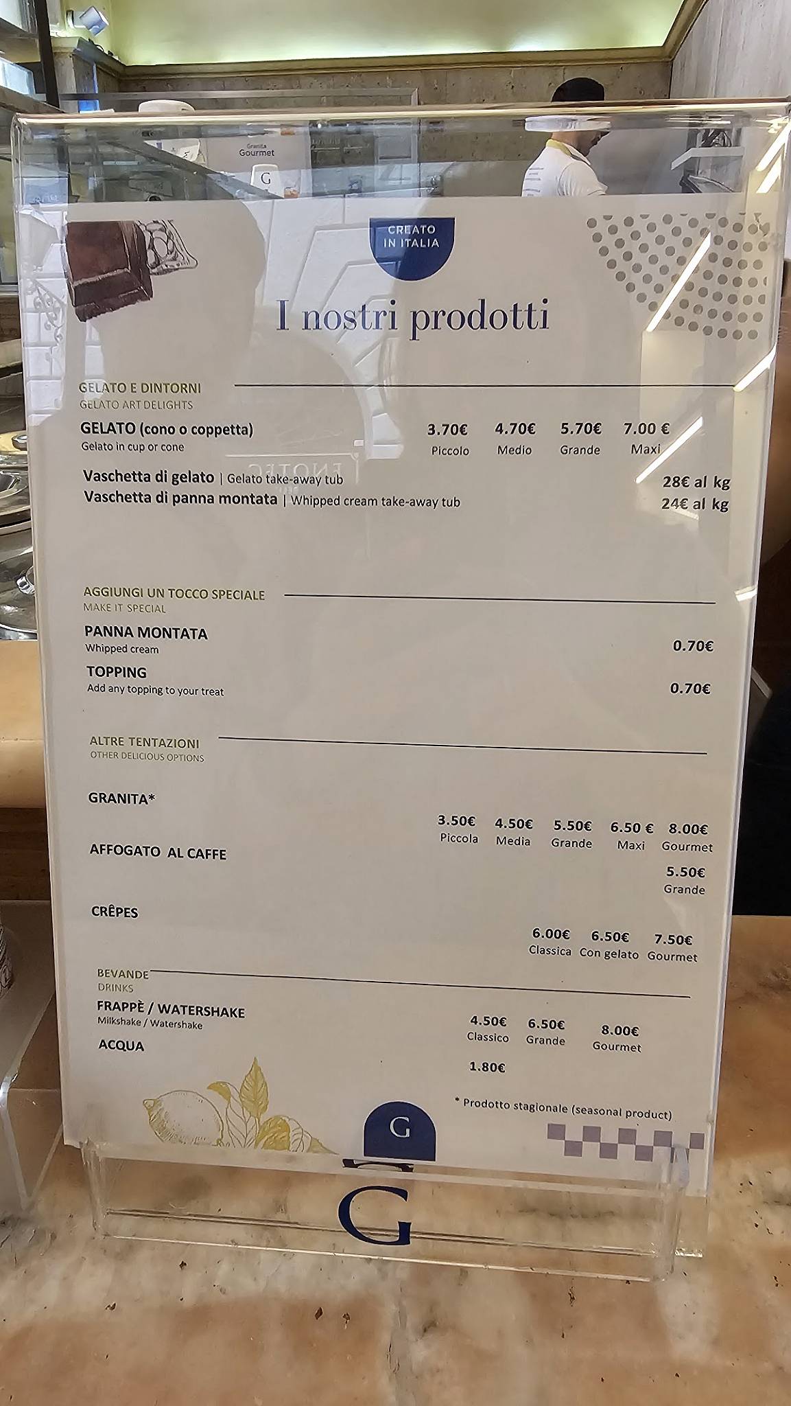 Menu di GROM 