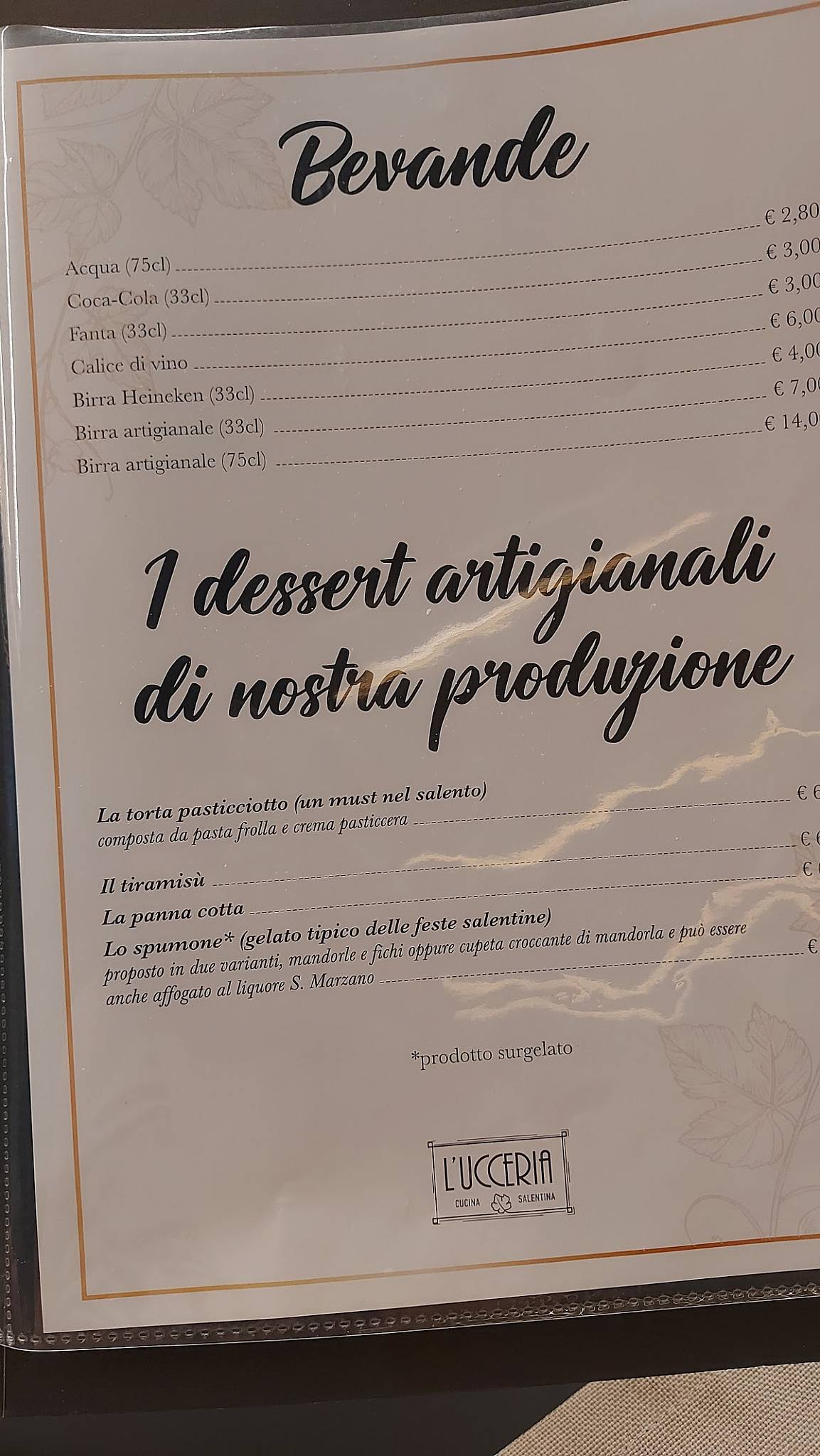Menu di L'Ucceria_ Cucina Salentina e carni alla griglia 