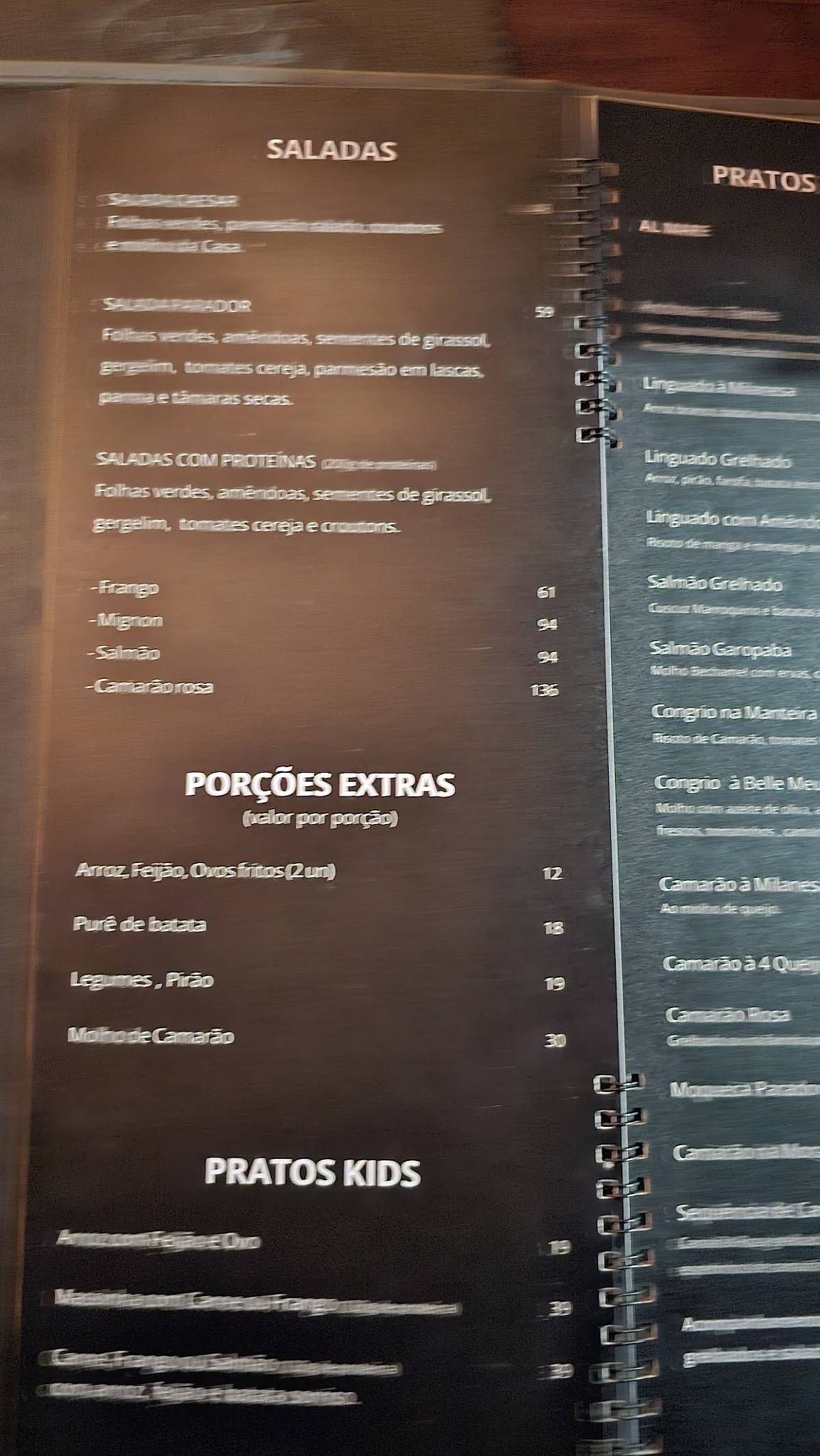 Parador Garopaba Restaurante cardápio