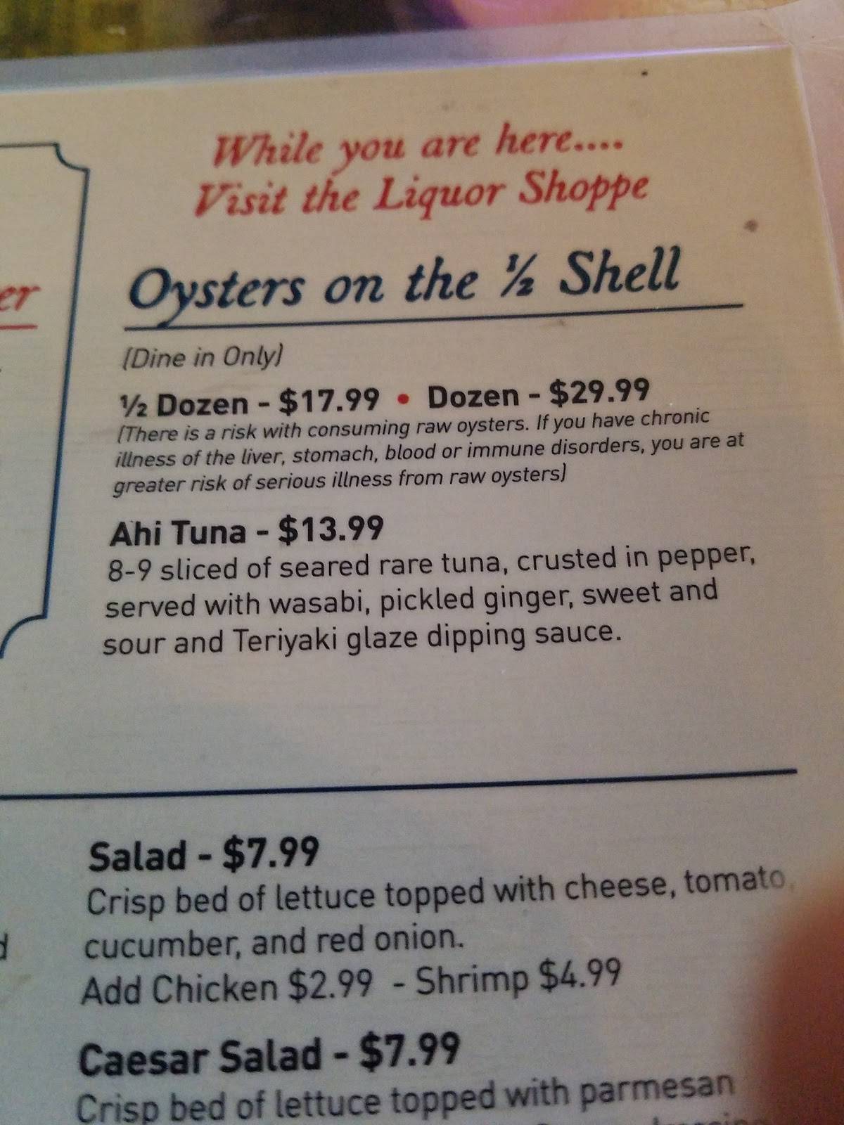 Menu at Gaspar's Patio Bar & Grille, Temple Terrace