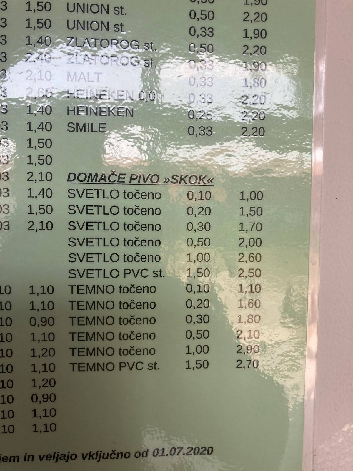 Menu di Gastro Ptuj, gostinstvo, d.o.o. 