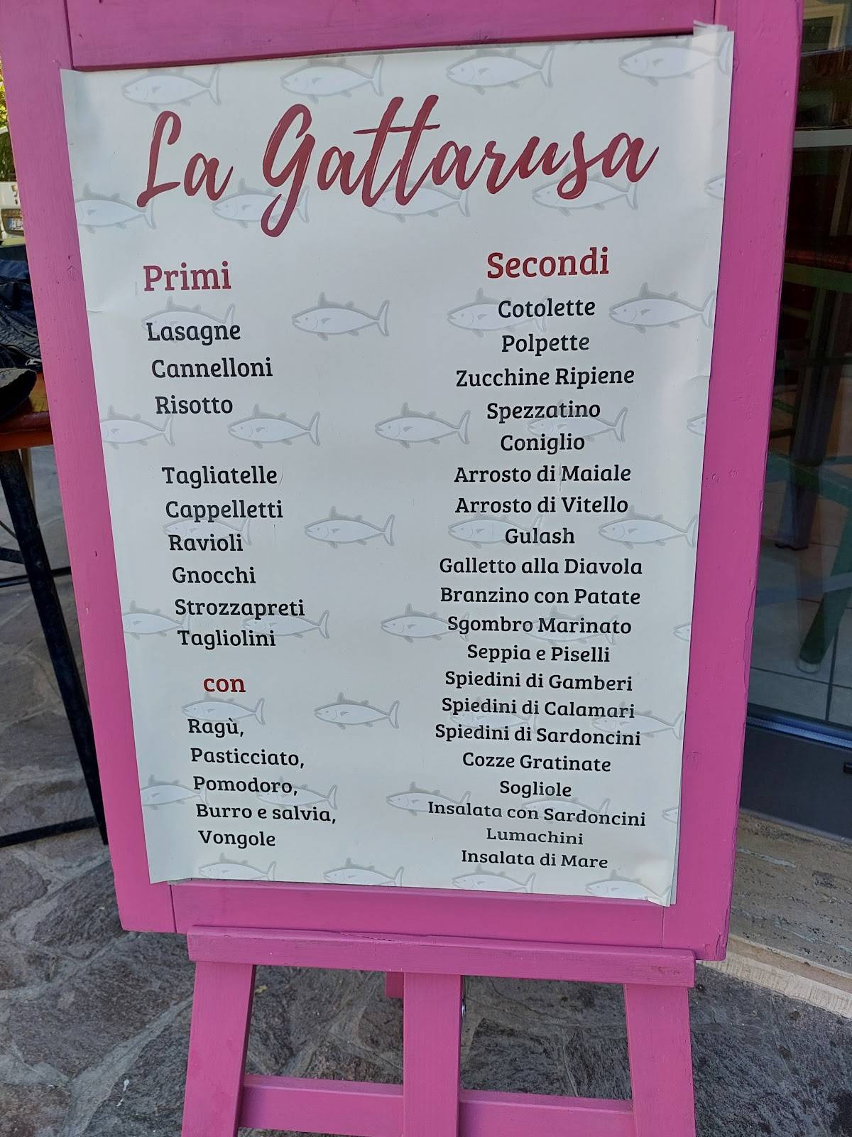 Menu di Gastronomia La Gattarusa di Ambrogio Valenti 
