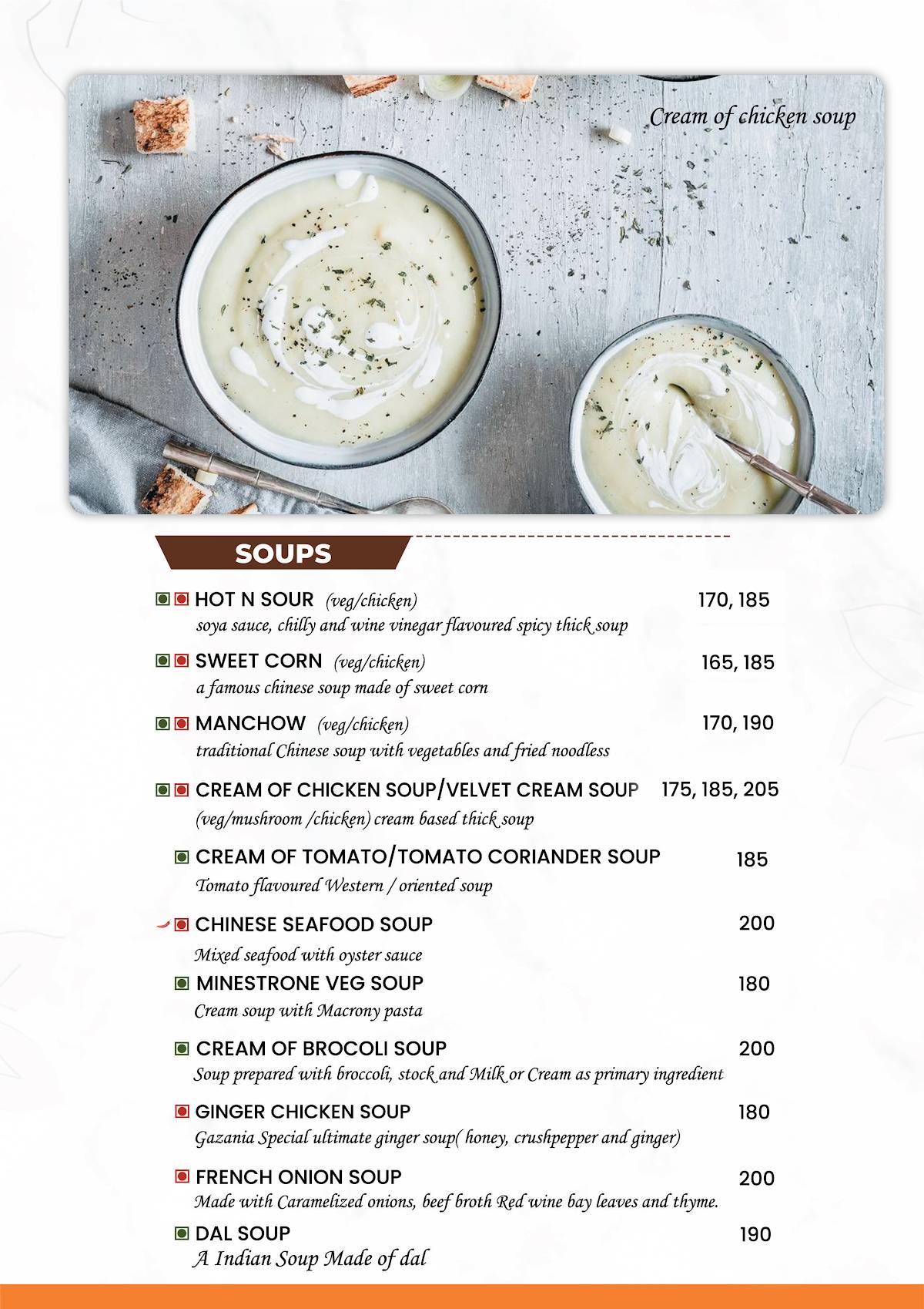 Gazania Mezban Restaurant menu