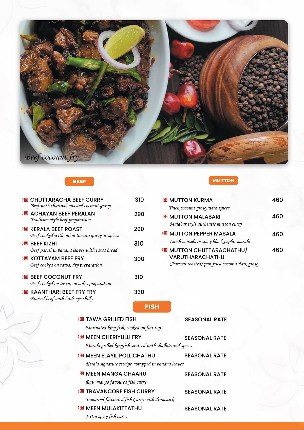 Gazania Mezban Restaurant menu