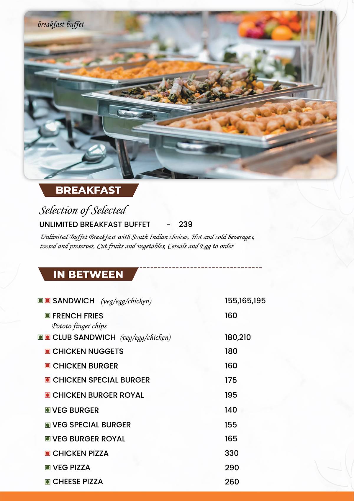 Gazania Mezban Restaurant menu
