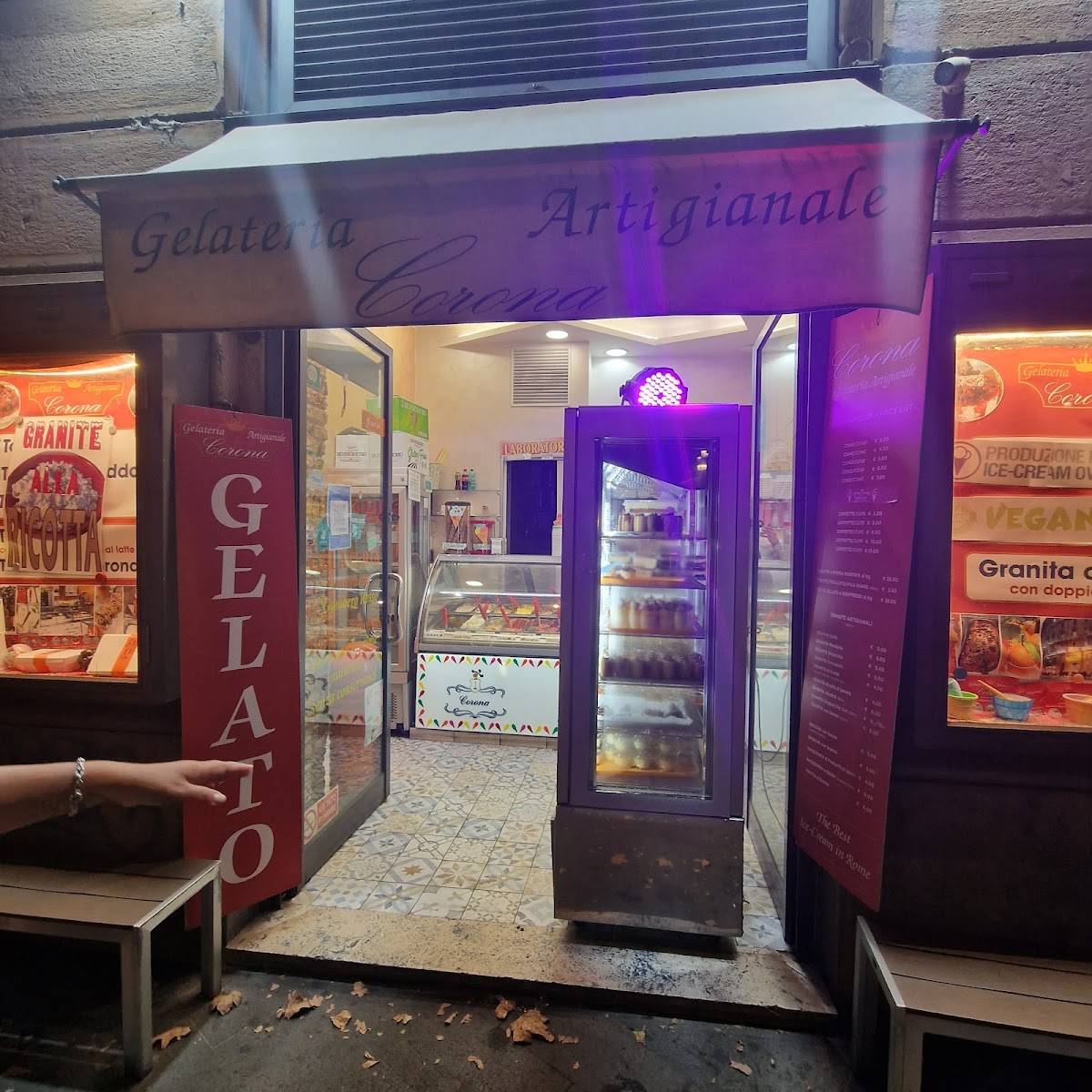 Menu di Gelateria Artigianale Corona Roma 