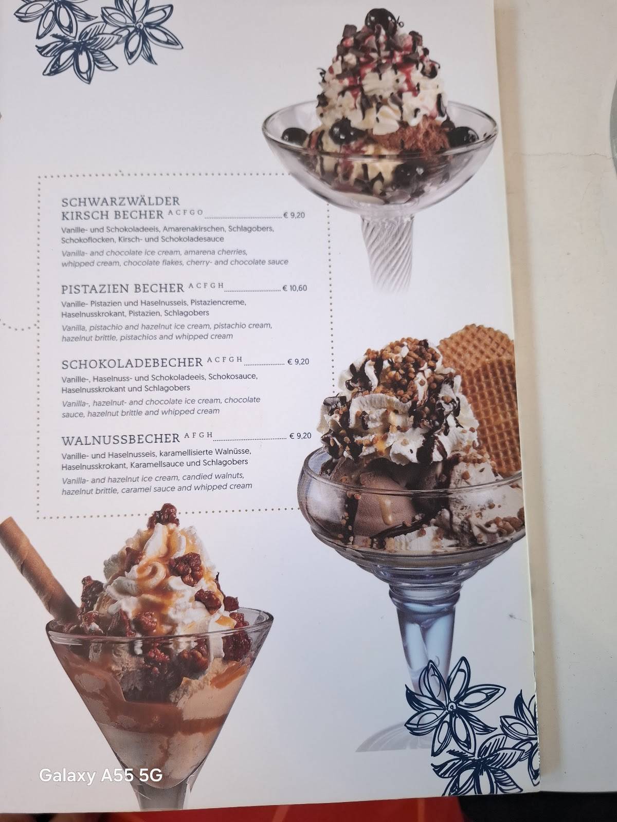 Menu de Gelateria Castelletto