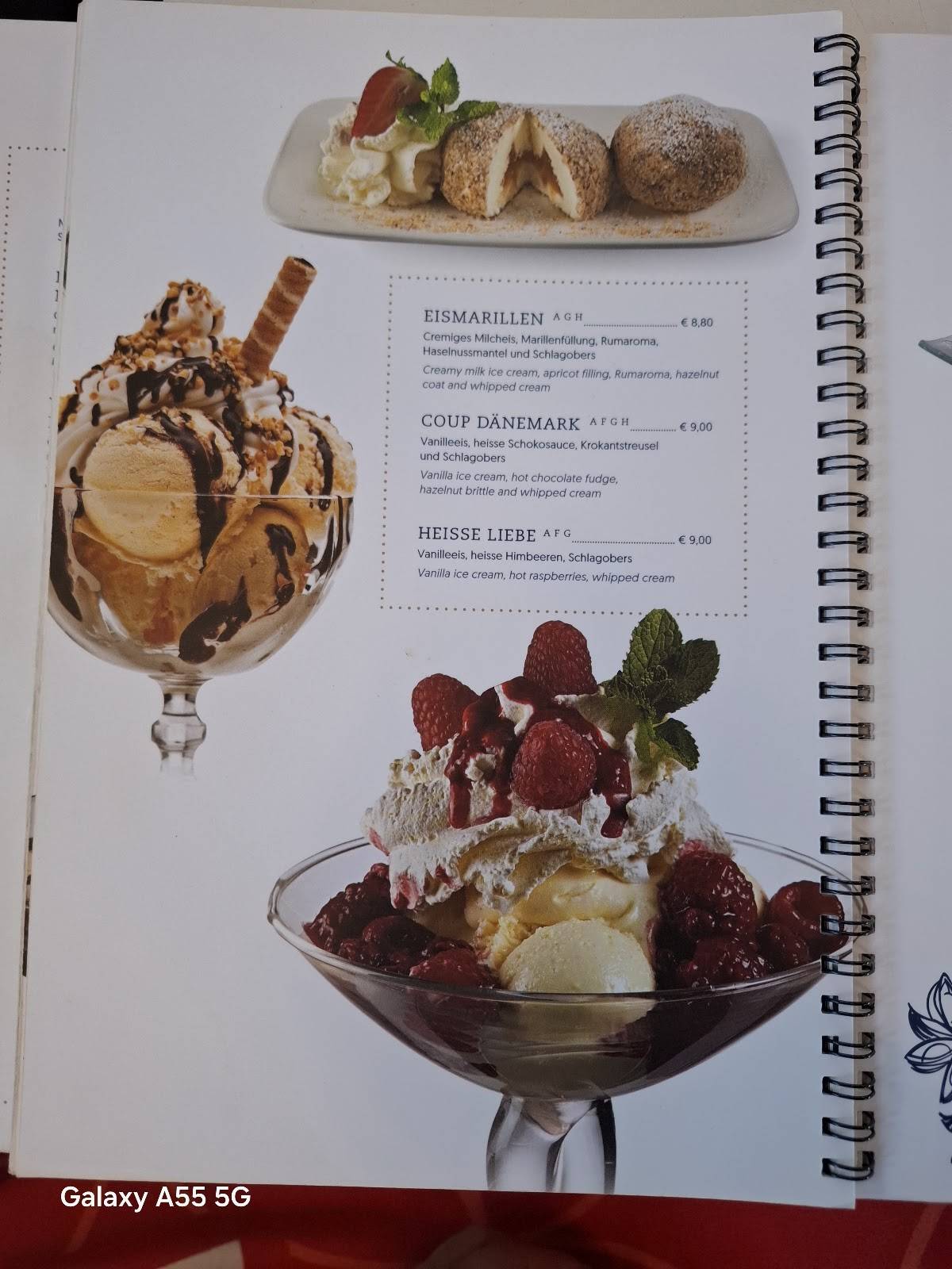 Menu de Gelateria Castelletto