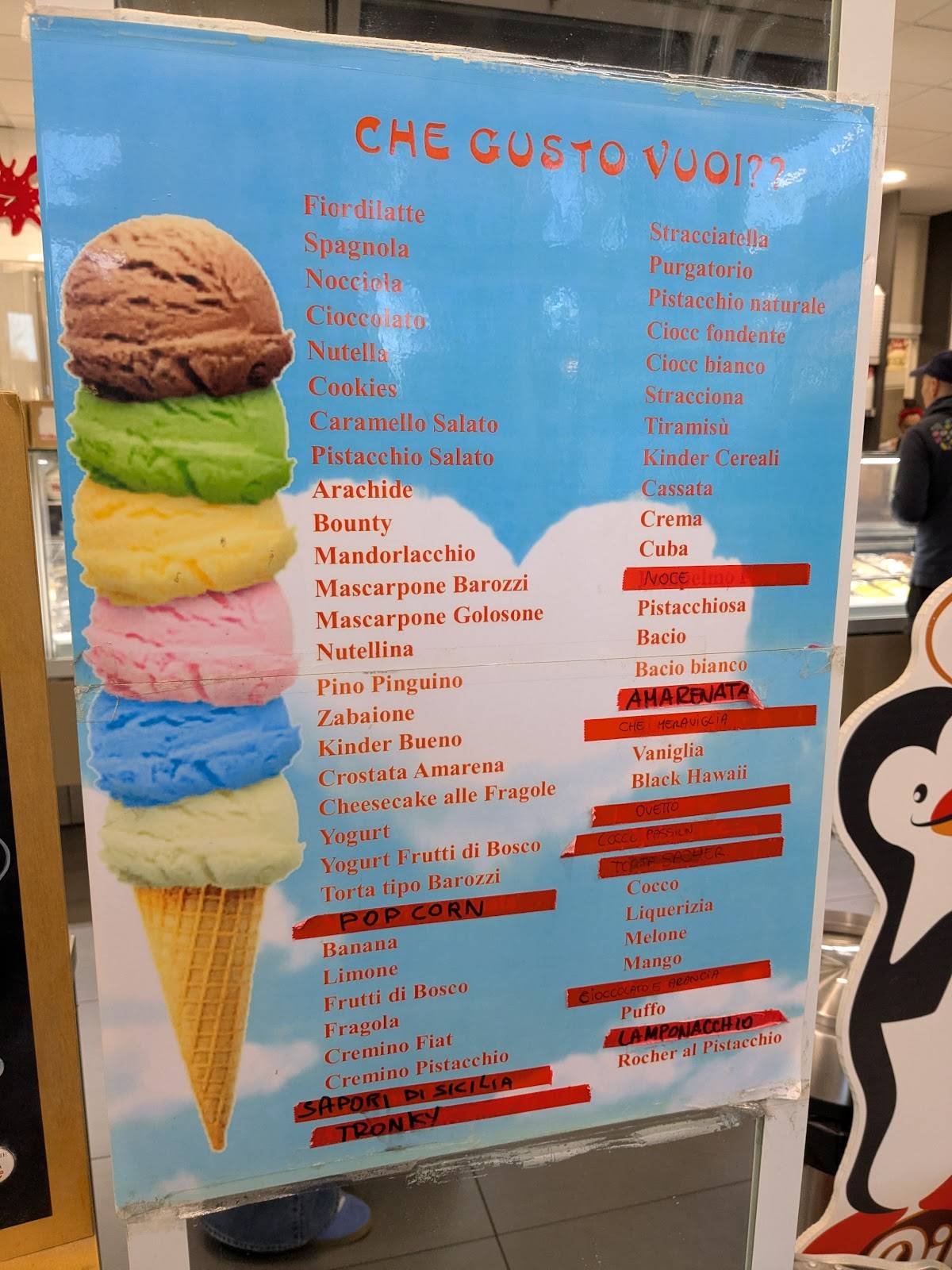 Menu di Gelatiamo Modena 