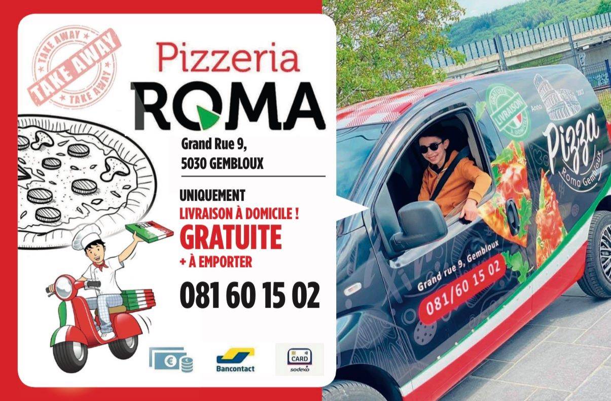 Menu de Pizzeria Roma Gembloux