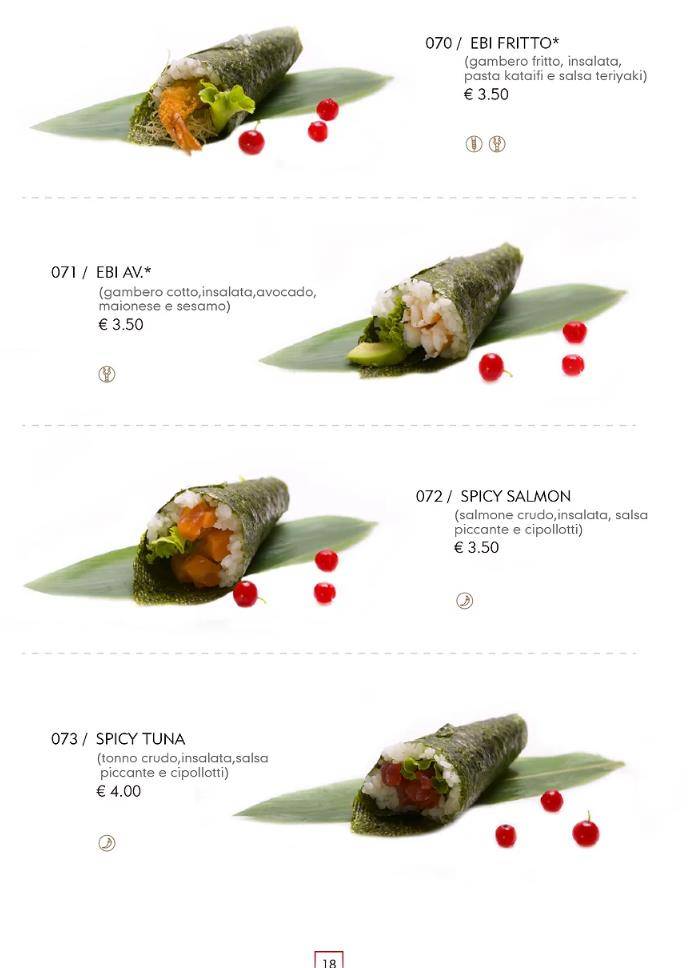 Menu di Sen Sushi 