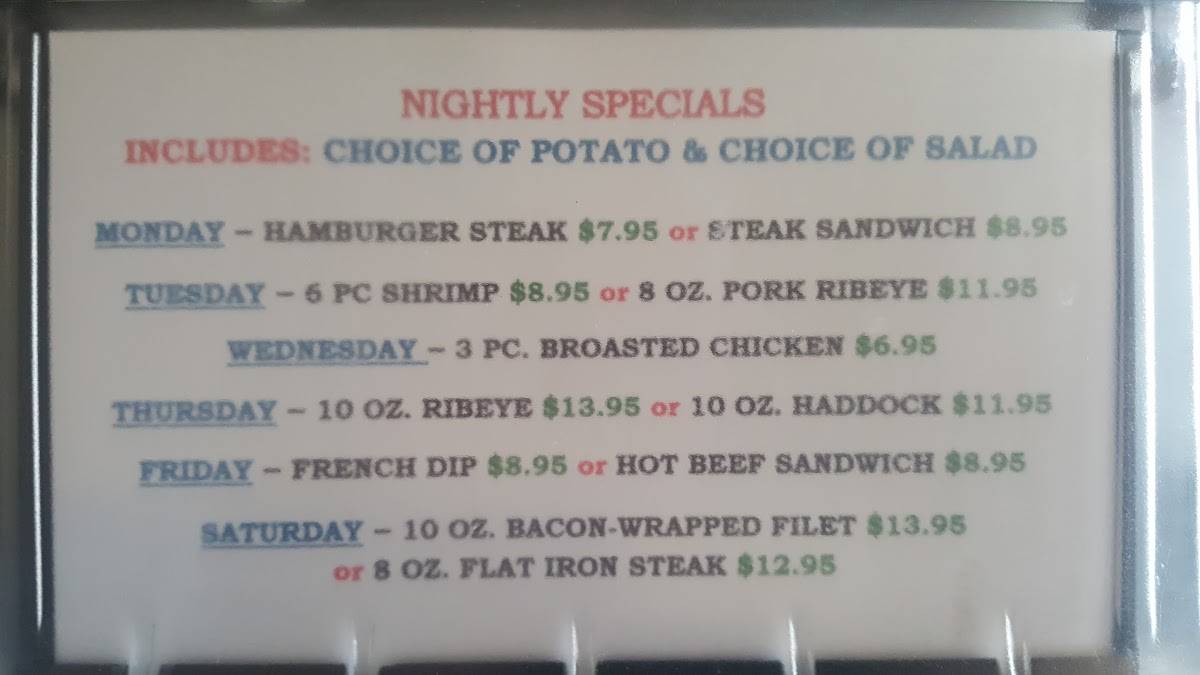 Menu at Gerbs Bar & Grill, Stacyville