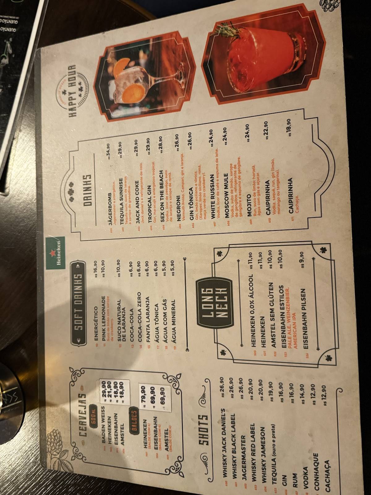 Gigg's Bar cardápio