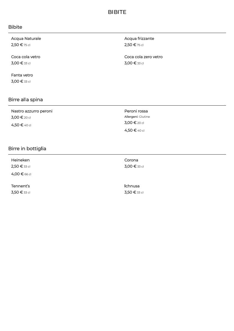 Menu di Add'è Scugnizzi 
