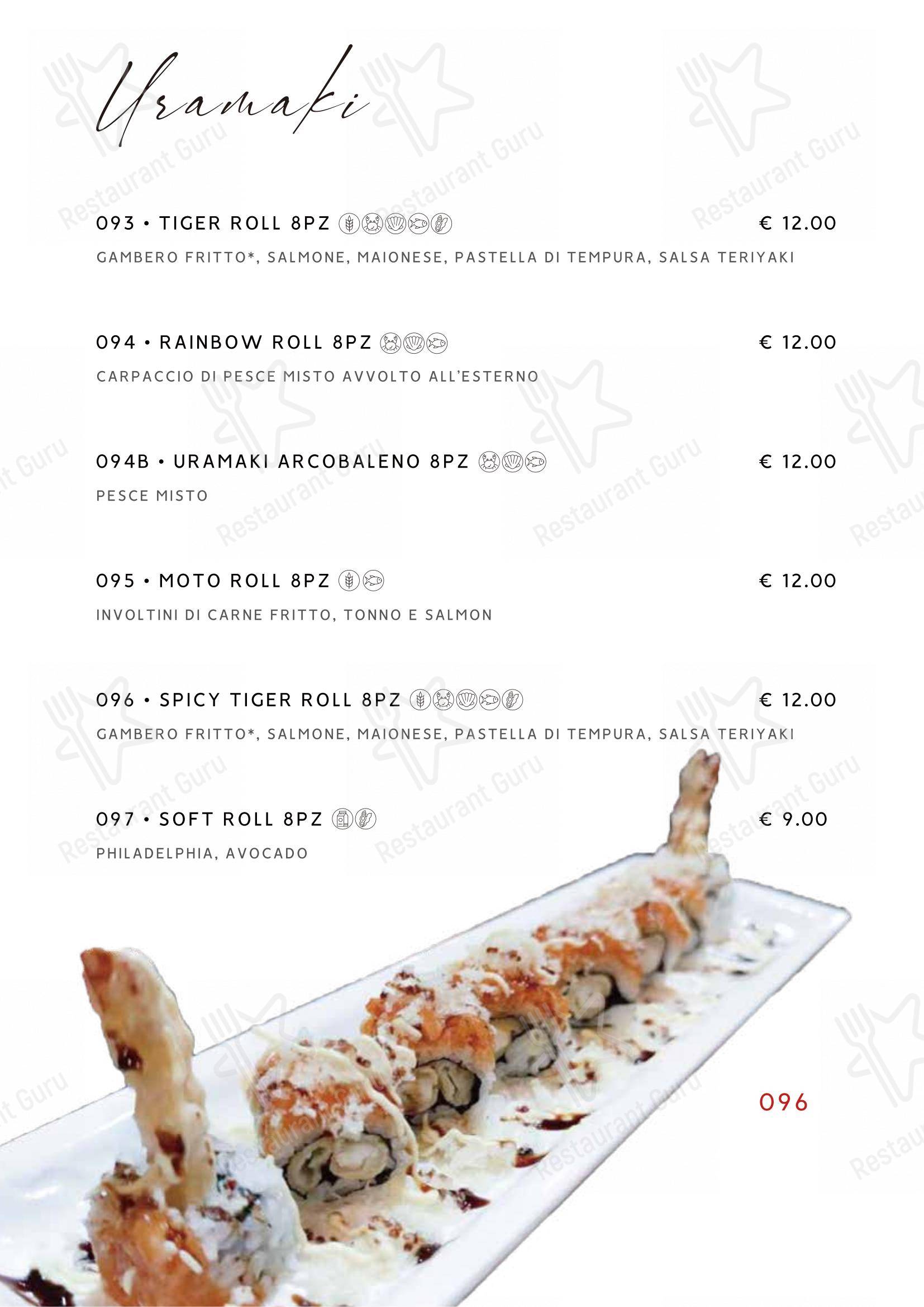 Menu bar per Gohan ristorante