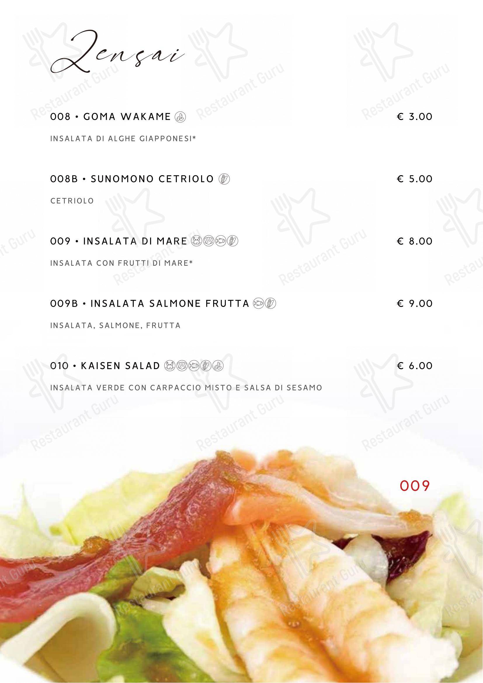 Menu bar per Gohan ristorante